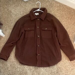Women's Cozy Brown Teddy Jacket